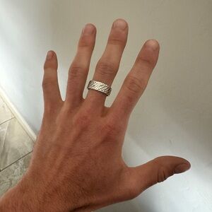 Silver Textured Ring